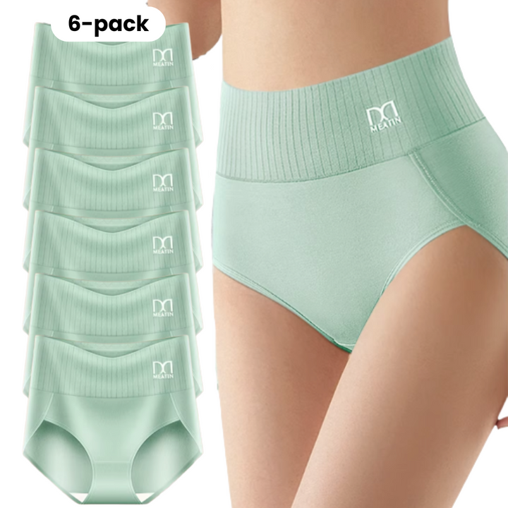 Comfora™ | 6-pack Andas & Bekväma Höga Midjetrosor med Magstöd