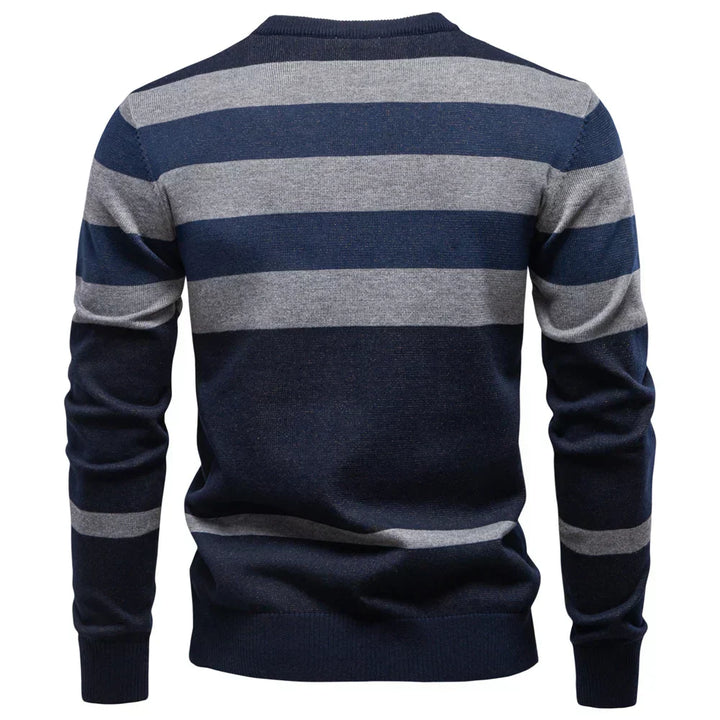 Rosenfeld | Stickad Herrpullover med Rutmönster