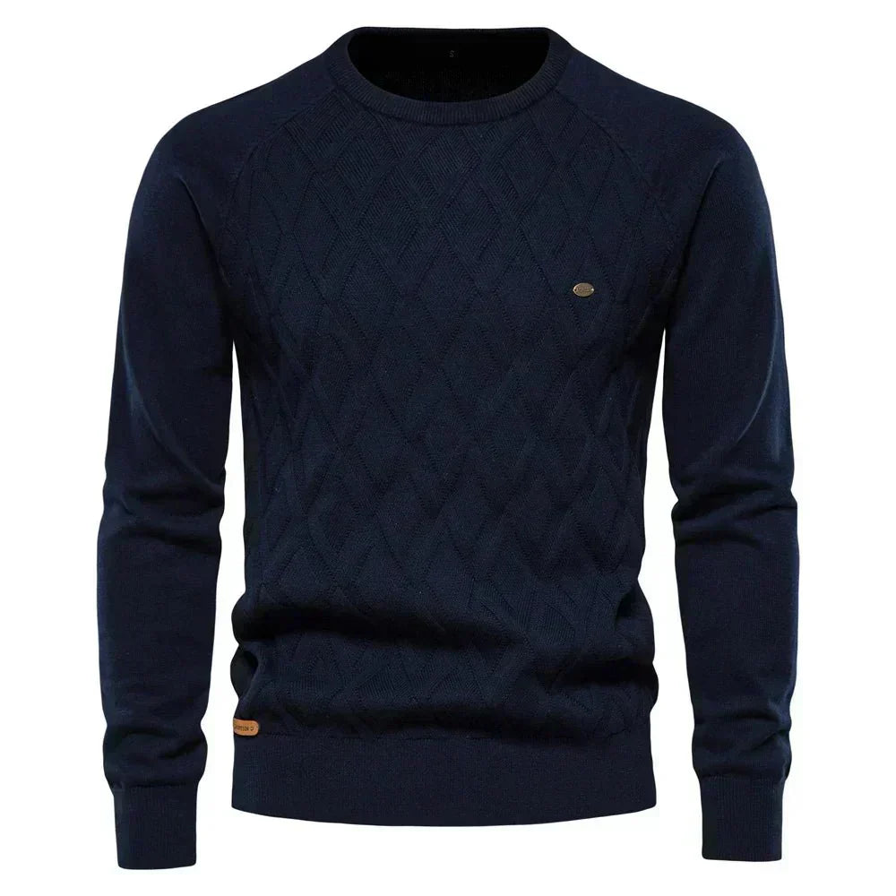 Theodor | Herrpullover med Rutmönster