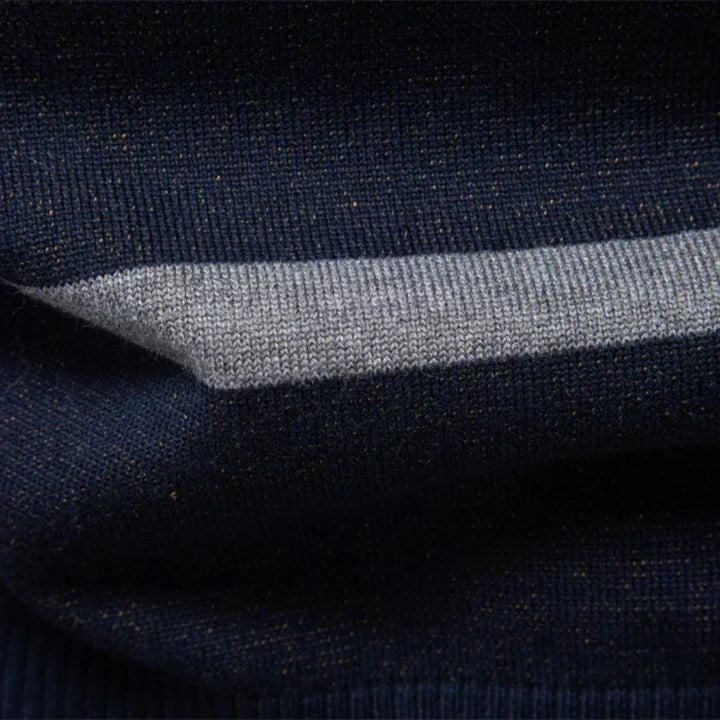 Rosenfeld | Stickad Herrpullover med Rutmönster